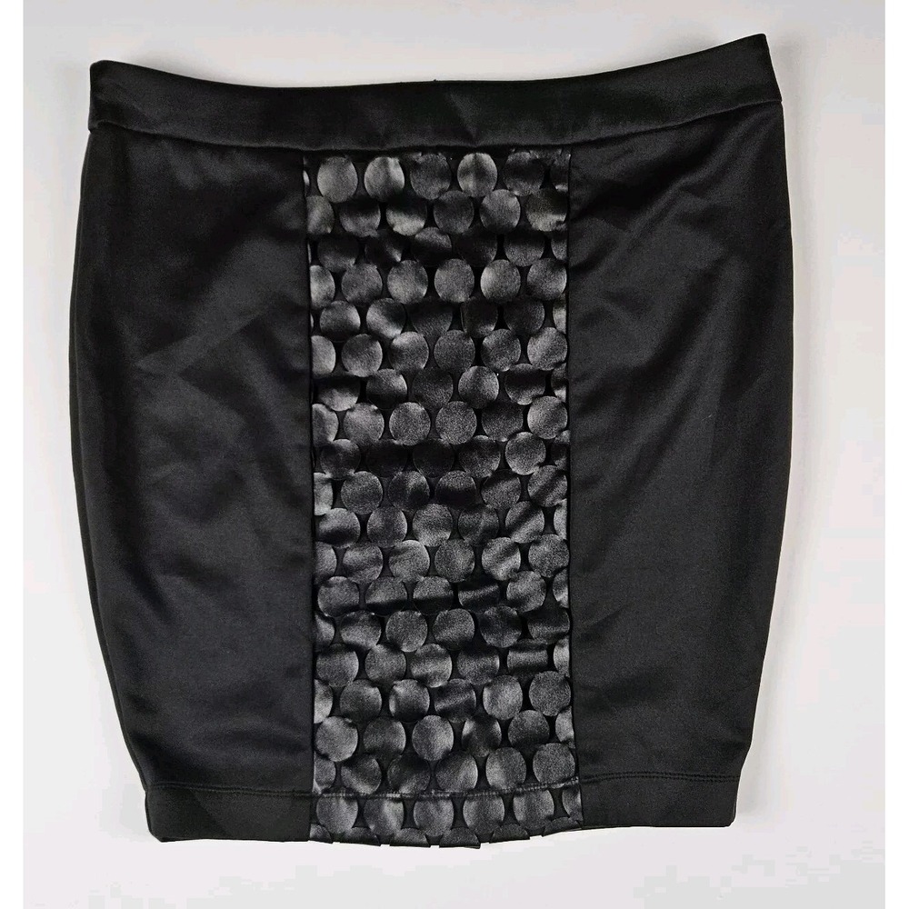 Lexi Drew Black Mini Skirt Circle Design‎ Zipper Med Whimsigoth Witchy Fairygoth